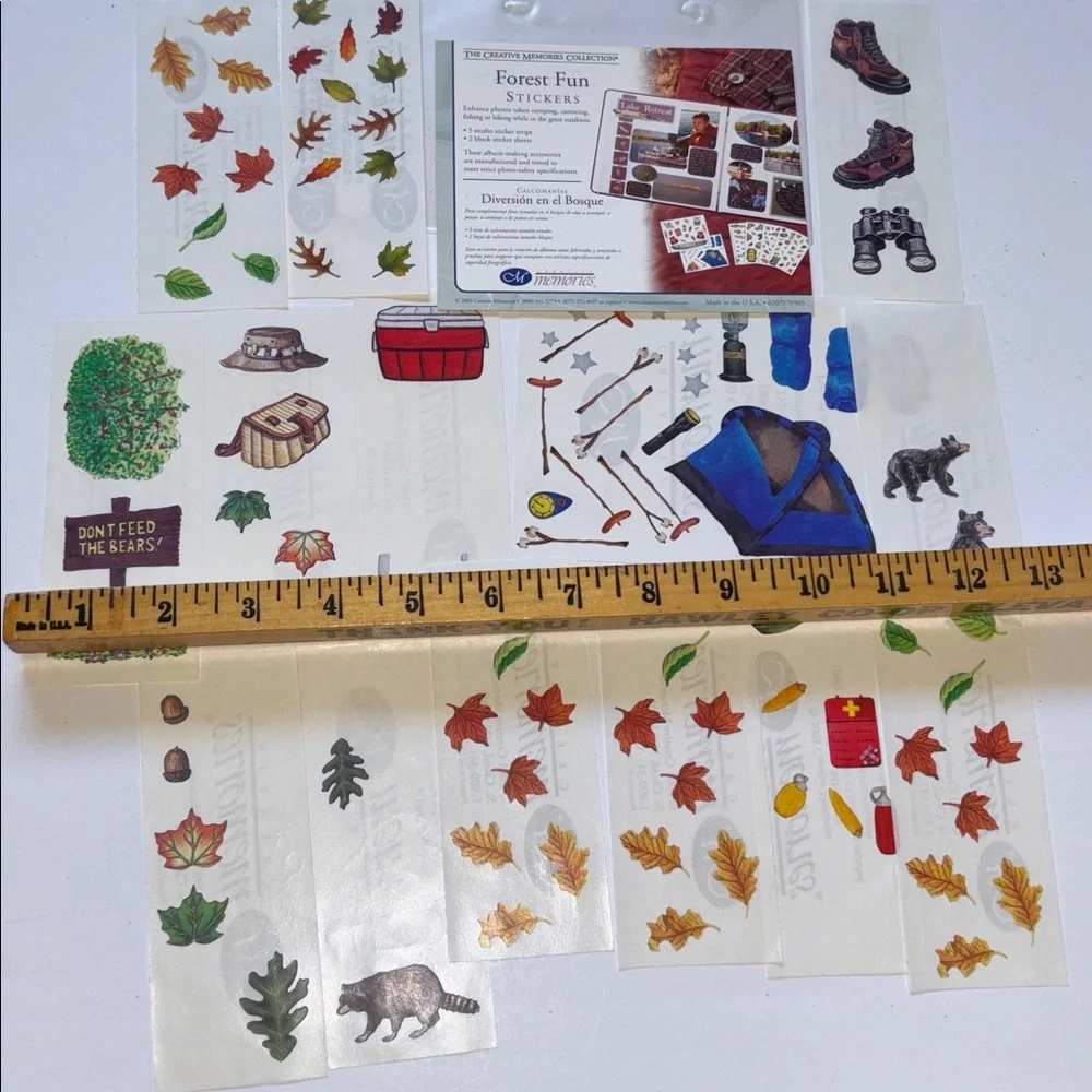 Junk Journal Supplies Creative Memories Forest Stickers Outdoor Camping Stickers